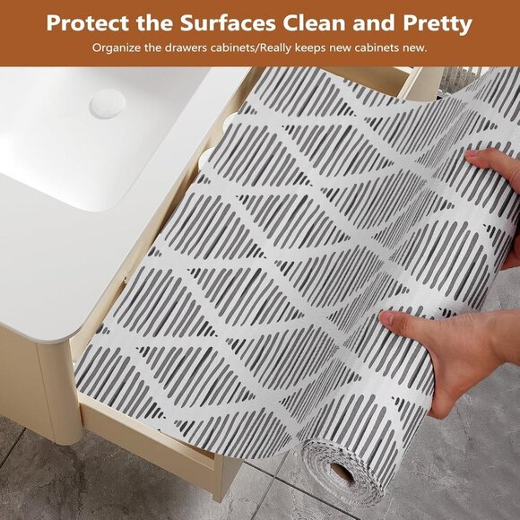 Drawer and Shelf Liner for Cabinets, Non Adhesive Strong Grip Thickened Cabinet - Picture 3 of 8